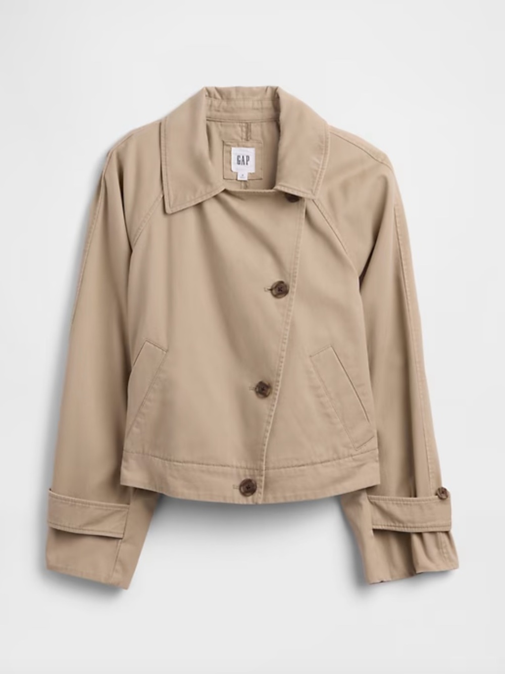 Relaxed Cropped Trench Coat